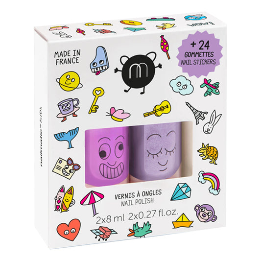 Set 2 smalti + Stickers WOW