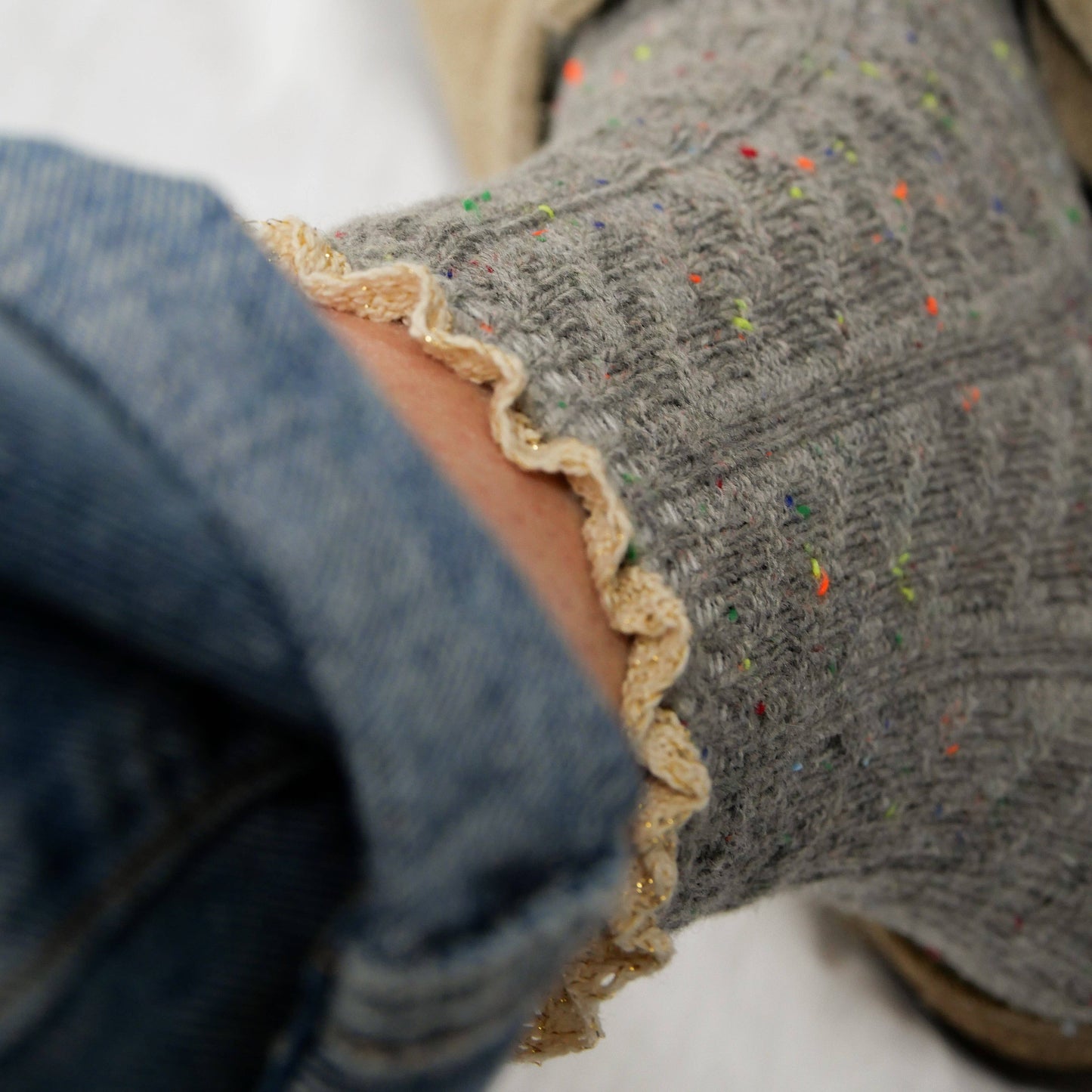 Calzini in macramè - Grigio