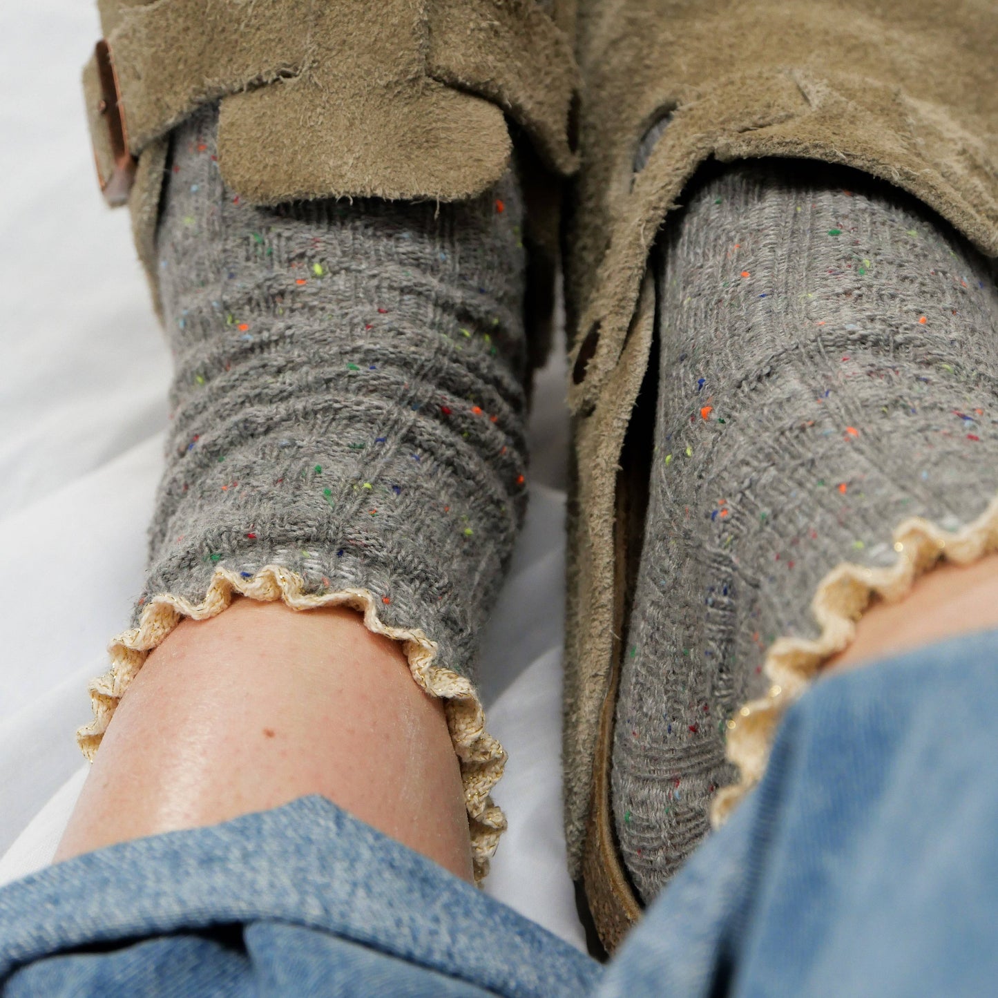 Calzini in macramè - Grigio