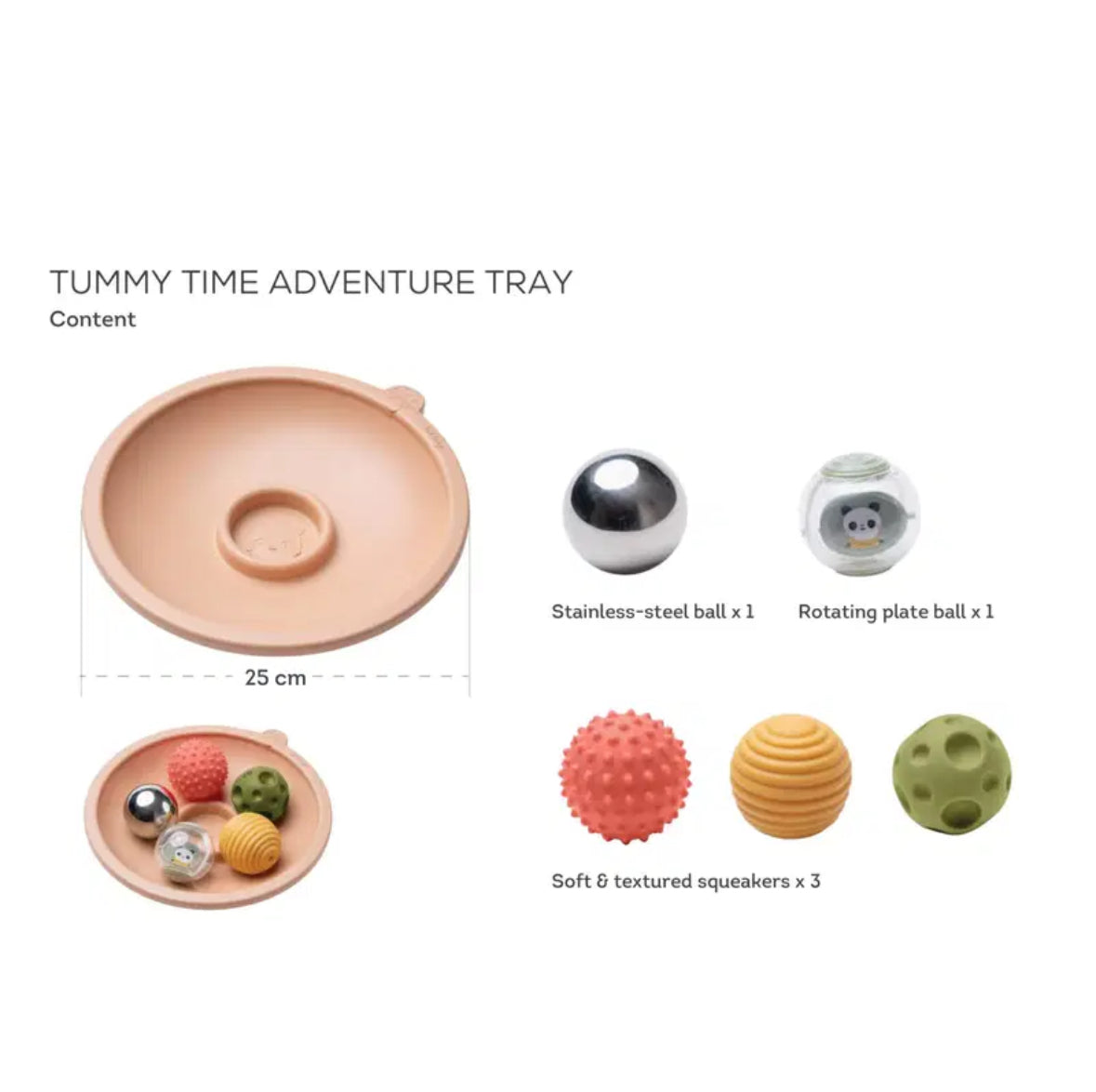 Tummy time adventure tray
