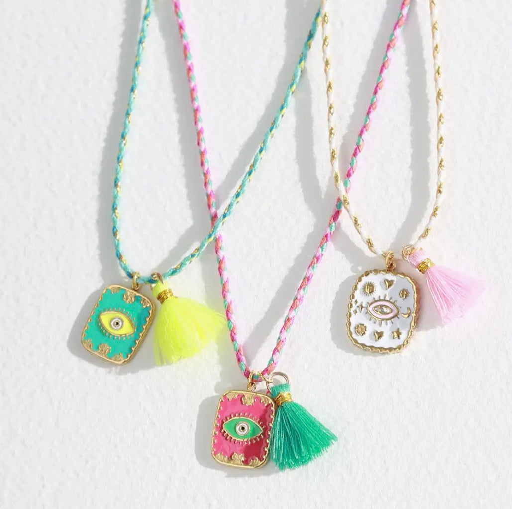 Collana Gispy - occhio bianco