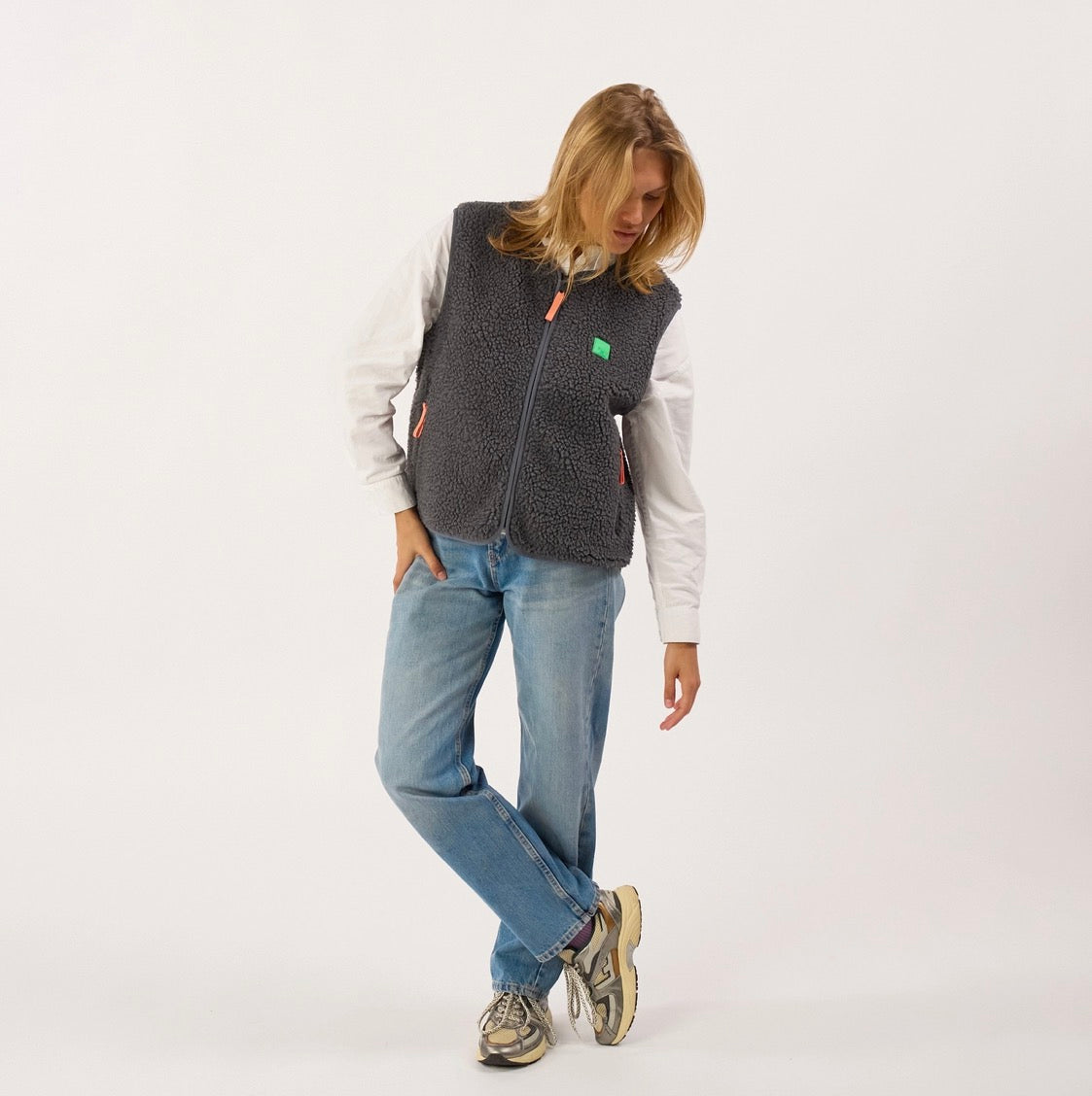 Gilet Sherpa - Grigio