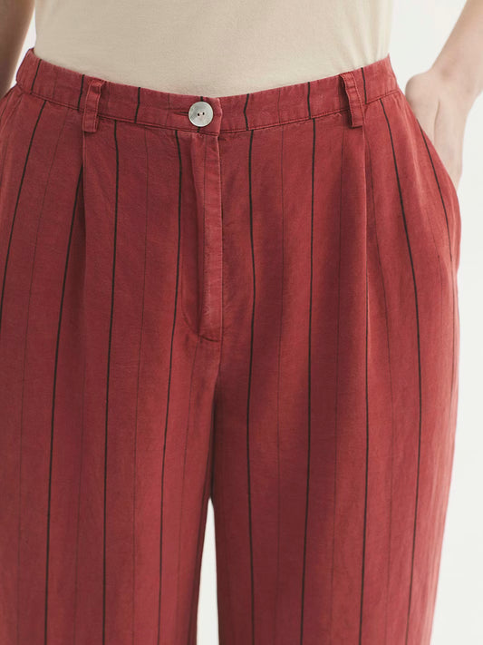 Pantaloni Striped - Terracotta