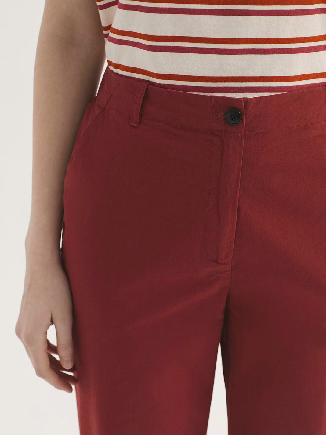 Pantaloni Popeline - Terracotta