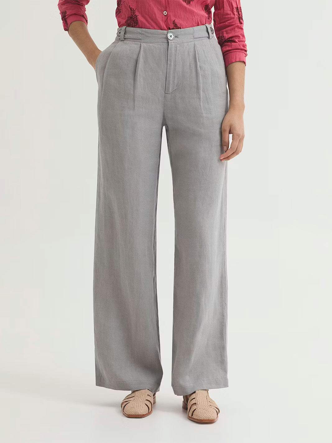 Pantaloni Lino - Grigio