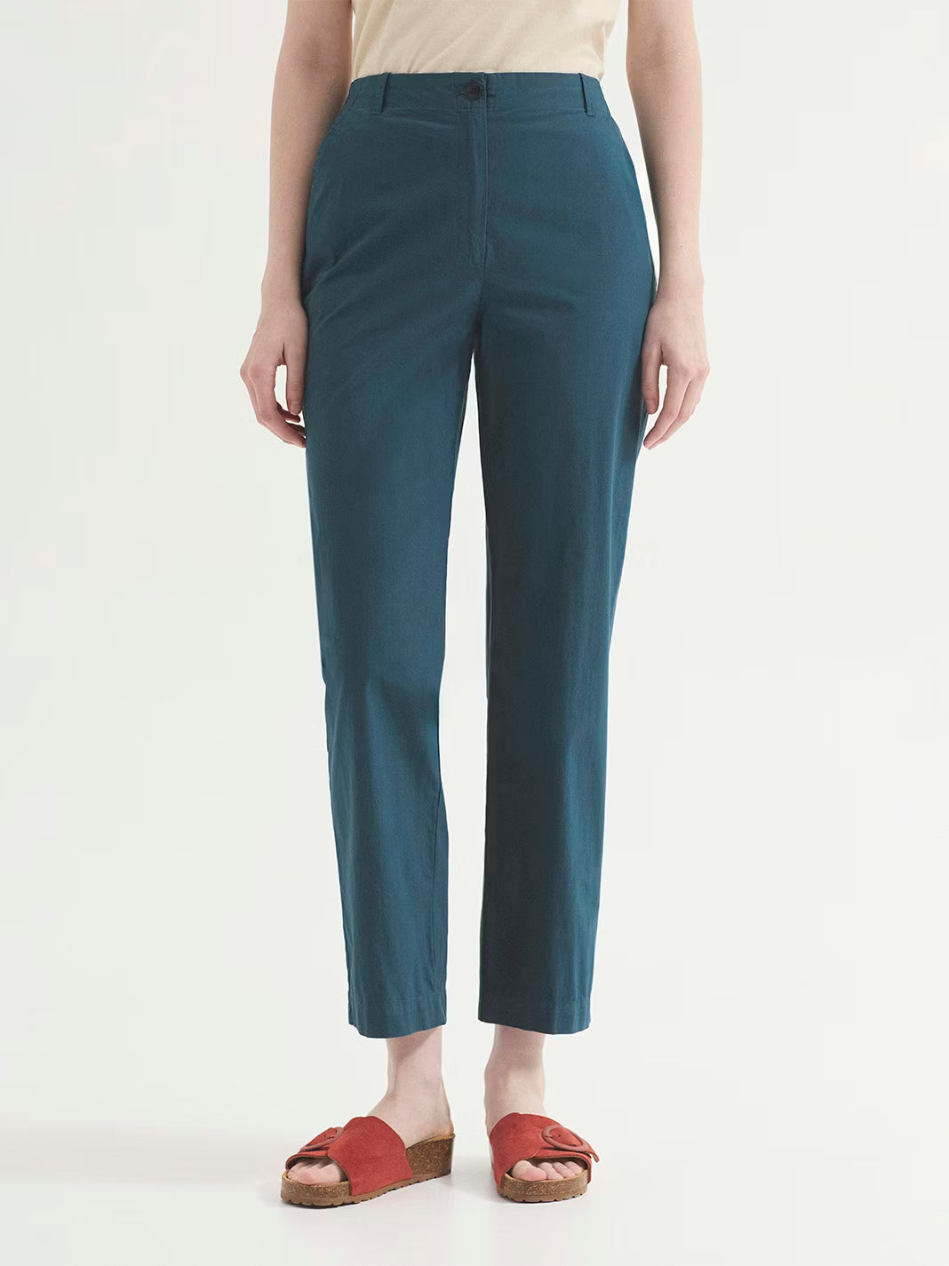Pantaloni Popeline - Blue