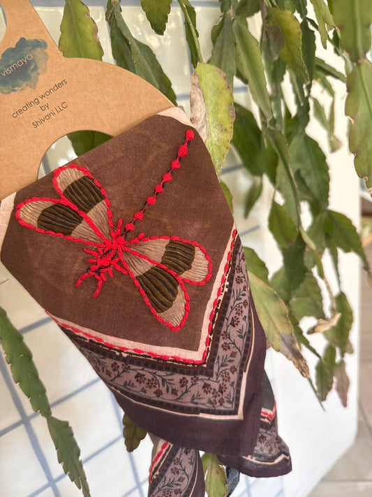 Foulard - Libellula Marrone