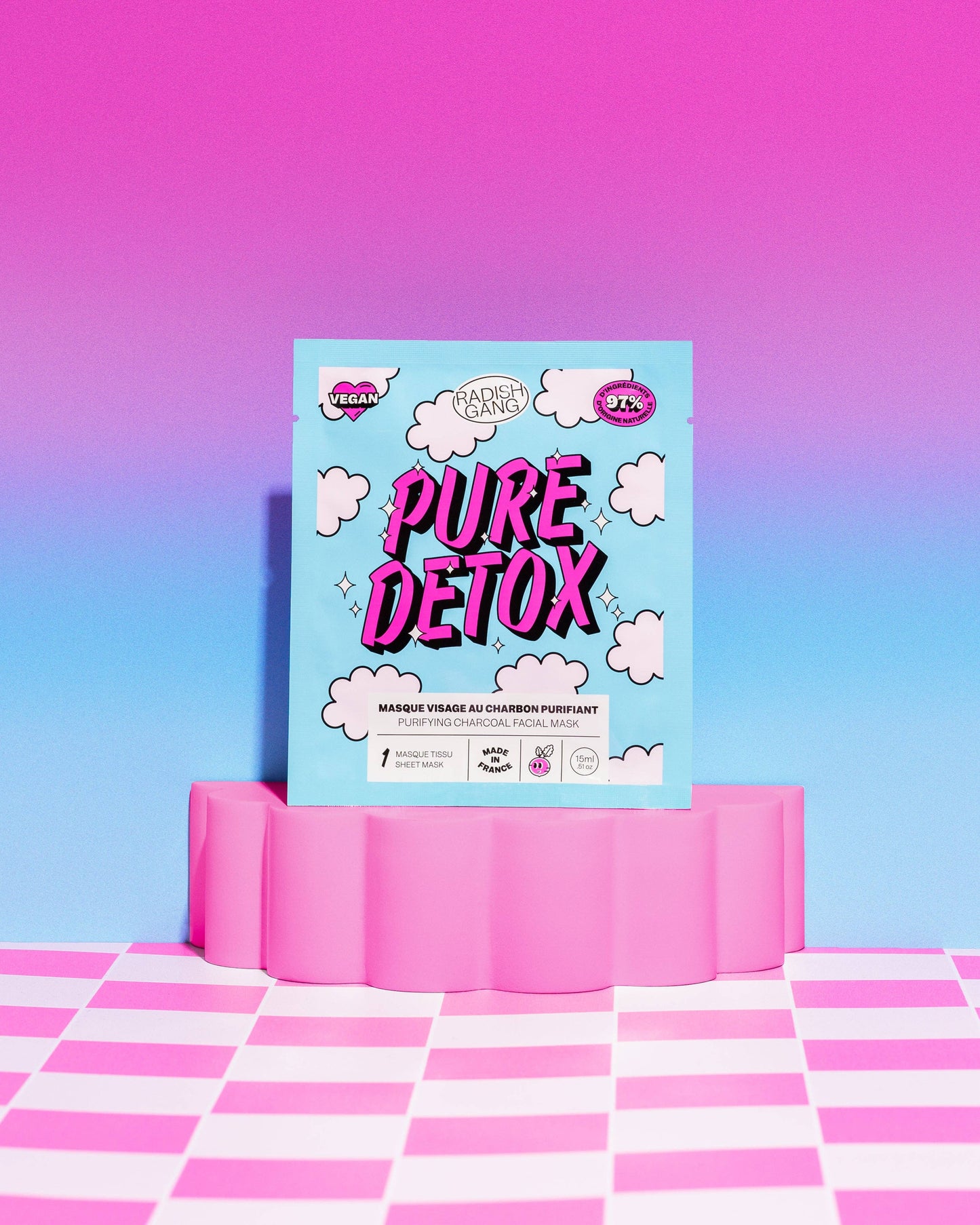 PURE DETOX - Maschera purificante in tessuto di carbone