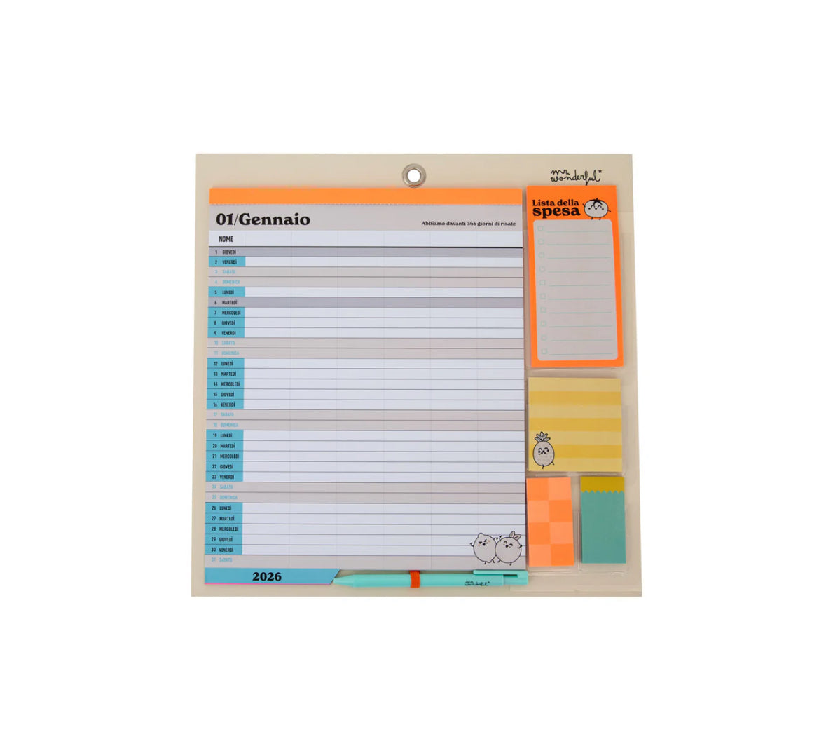 Calendario magnetico famigliare