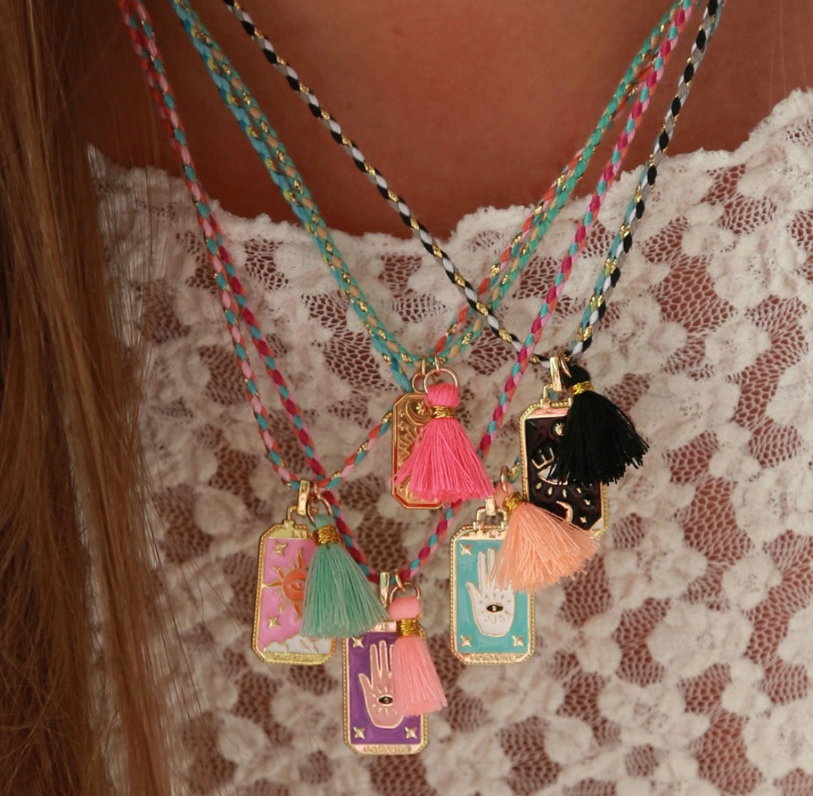 Collana Gispy - mano turchese