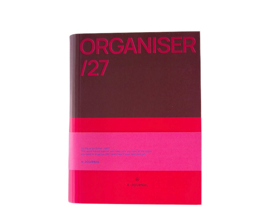 A-Journal Diario a spirale - Organizzatore 2027 - Rosa bordeaux