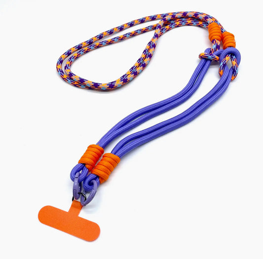 Tracolla per cellulare - Arancio e viola