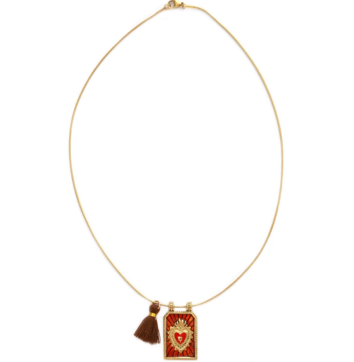 Collana Gispy - ex voto cognac