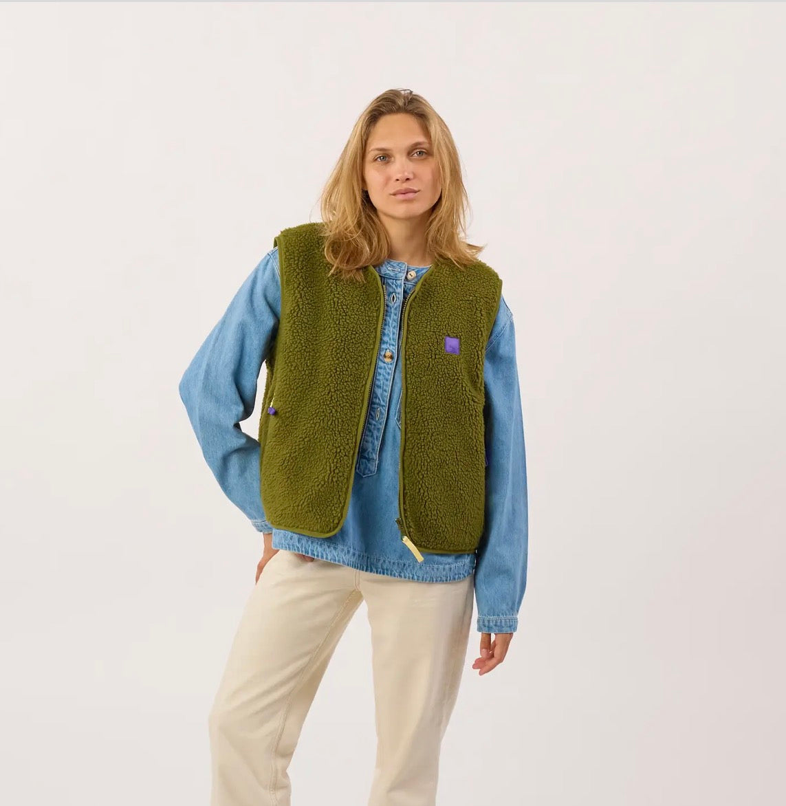 Gilet Sherpa - Verde PREORDER