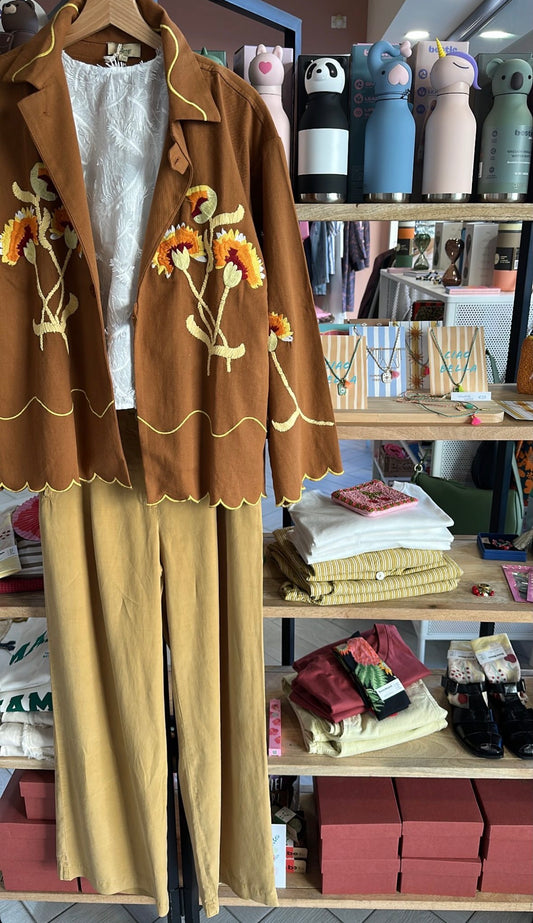 Pantaloni Tencel - Senape