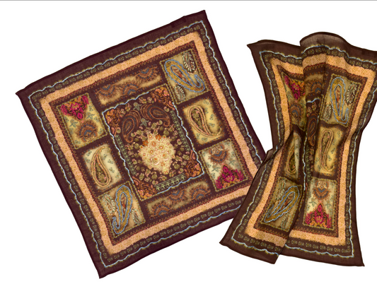Foulard - Jaquard Marrone