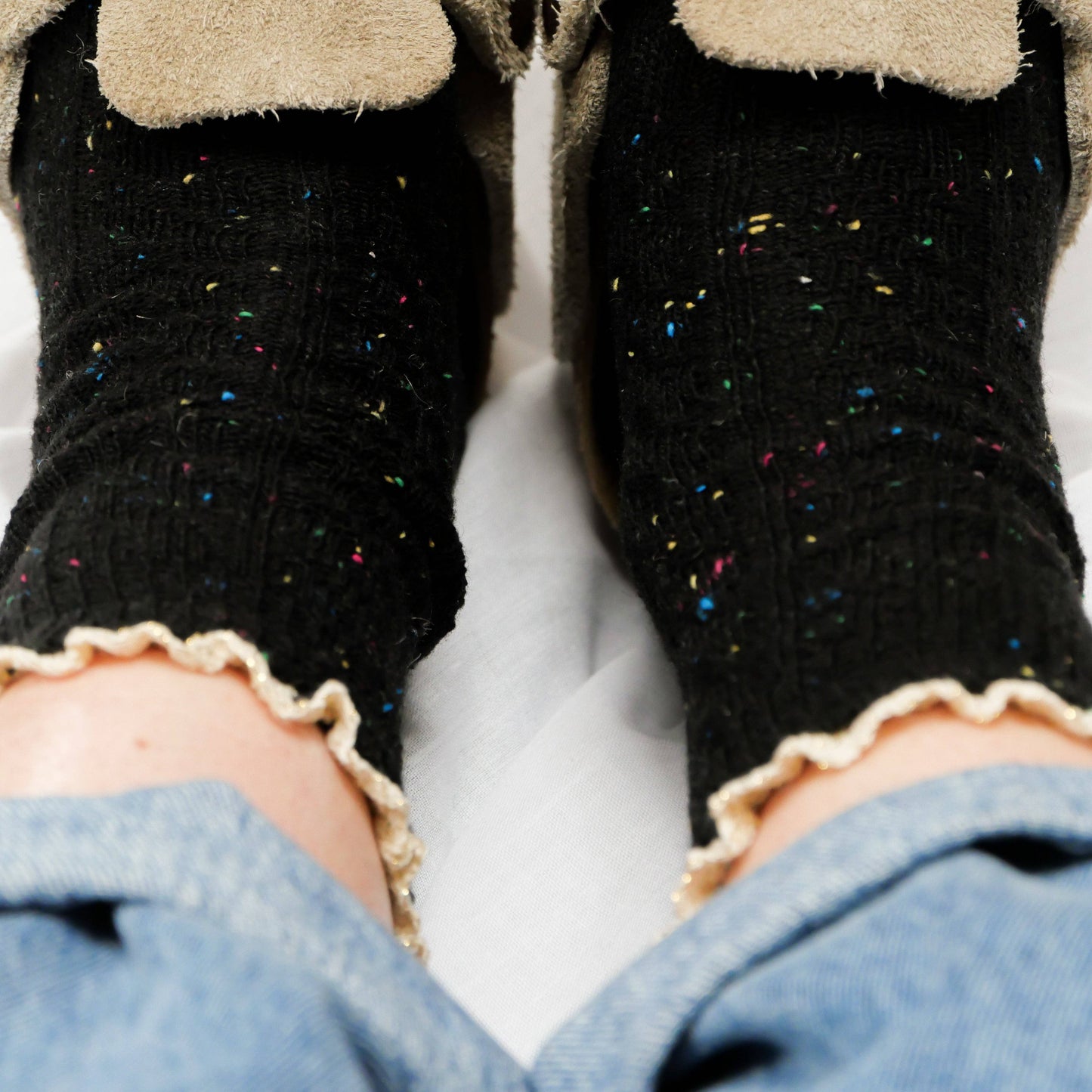 Calzini in macramè - Nero